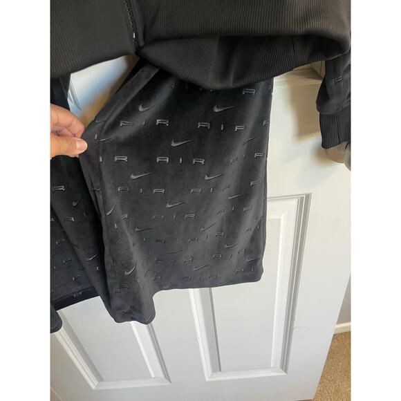 Nike Air Velour 2pc Allover Logo Track Suit Zip Jacket Mid Rise Pants 3x - Picture 6 of 14